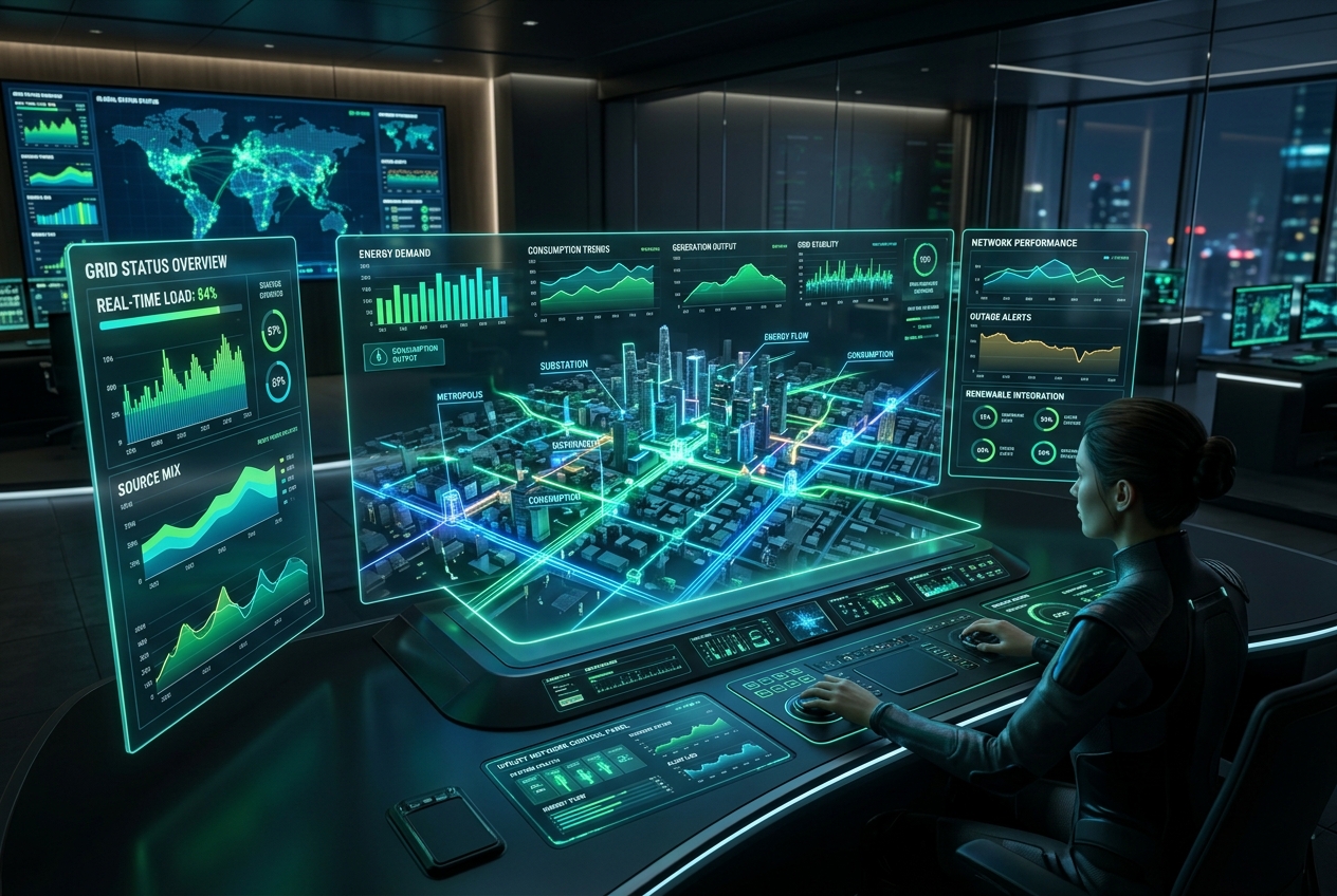 Futuristic Estate Management Command Center